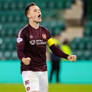 Lawrence Shankland of Hearts makes an allegation