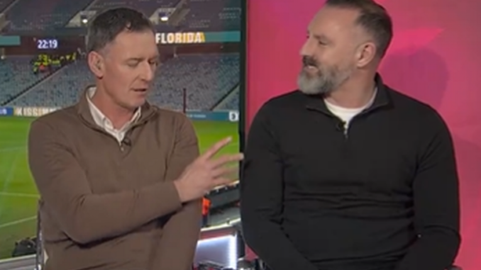 Kris Boyd and Chris Sutton clash over double Rangers penalty shout on Goldson as 'clutching at straws' claim's made