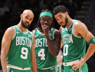 Celtics regain lead against Cavs in NBA playoff game.