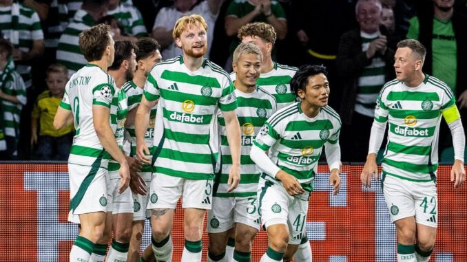 Celtic mascot left deafened in amazing Champions League reaction as smirking Kasper Schmeichel laps up atmosphere