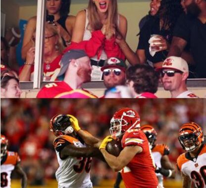 Taylor Swift So Excited to See Travis Kelce Awesome Performance, Almost Score a Touchdown